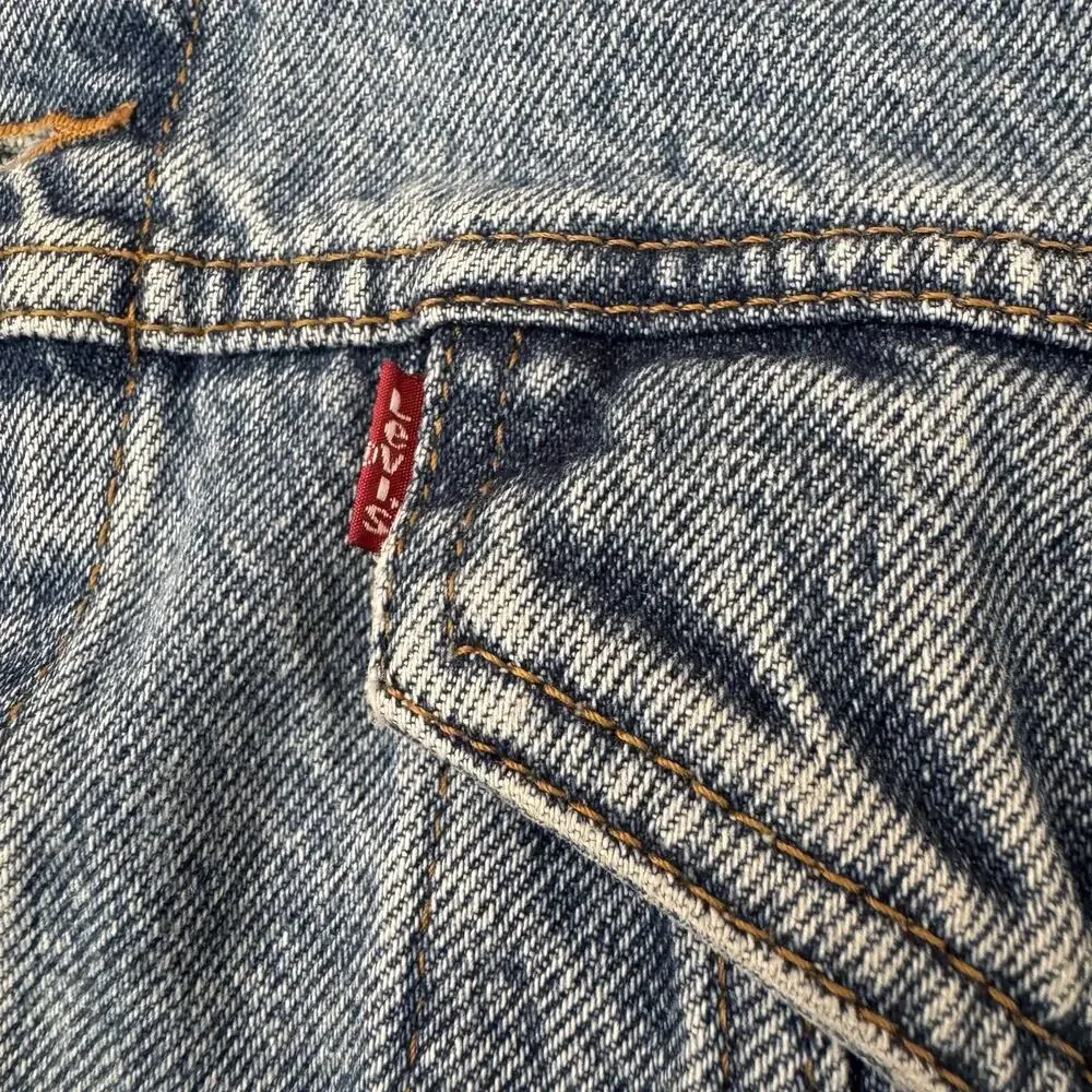Vintage 1990s Levis Denim Jean Relaxed Trucker Jacket Type 3 70507-0389 Mens XL